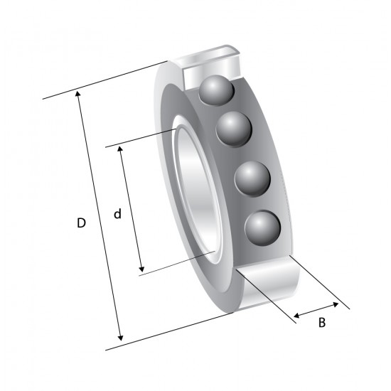 Rulment radial - axial cu bile pe un rand 7205 NSK